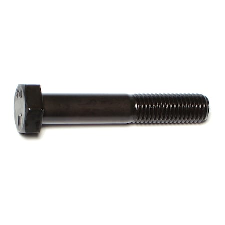 Midwest Fastener Class 10.9, M12-1.75 Hex Head Cap Screw, Plain Steel, 70 mm L, 4 PK 73826